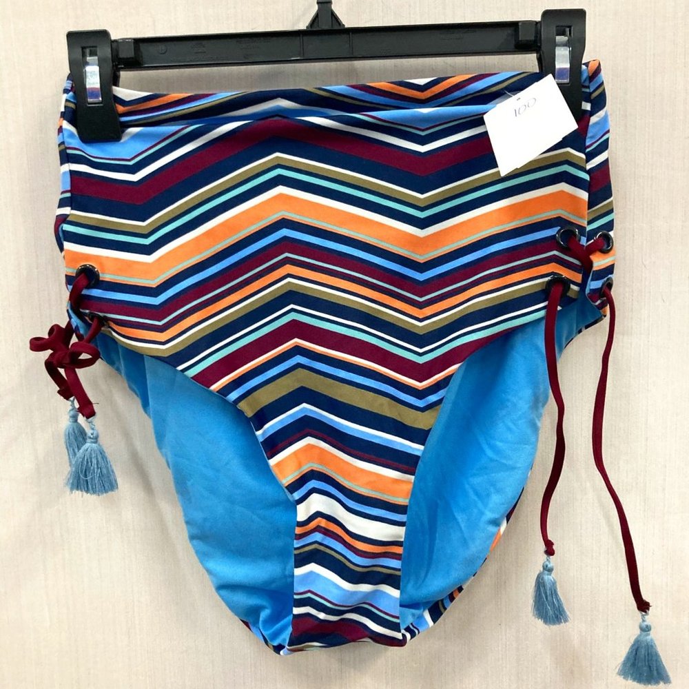 NWT Mossimo Multi Stripe pattern side lace detail